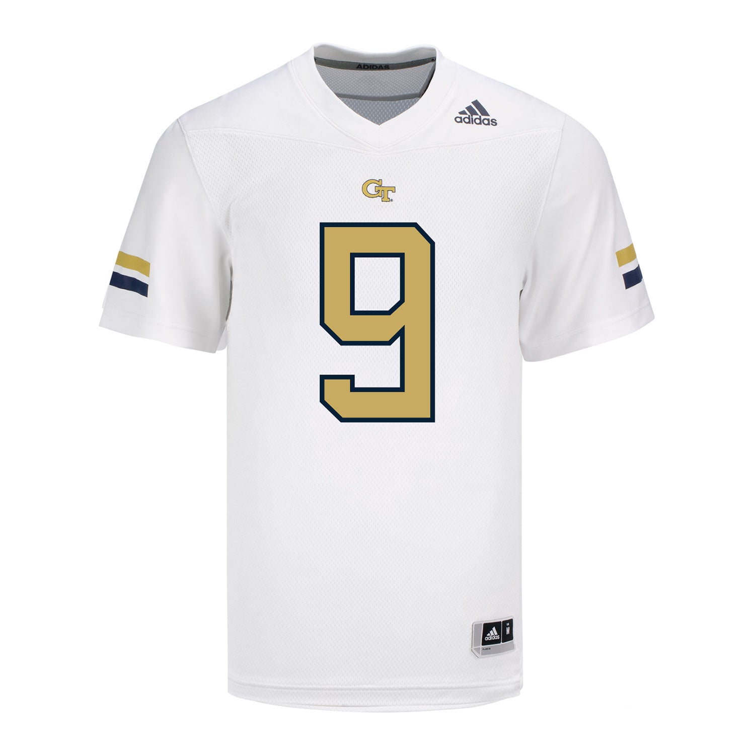 Georgia Tech Adidas Football Student Athlete #9 Omar Daniels White Football Jersey - Front View