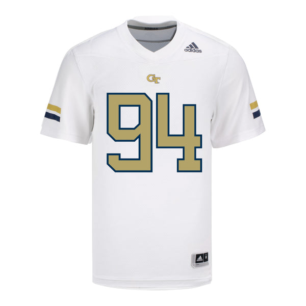 Georgia Tech Adidas Football Student Athlete #94 Chase Sippola Football Jersey - Front View
