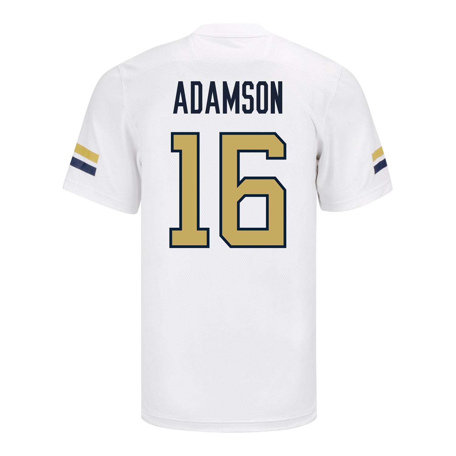 Georgia Tech Adidas Football Student Athlete #16 Grady Adamson White Football Jersey - Back View