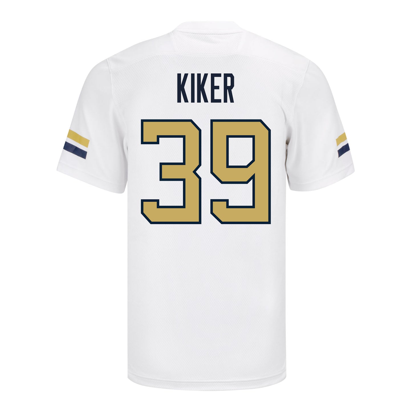 Georgia Tech Adidas Football Student Athlete #39 Will Kiker White Football Jersey - Back View