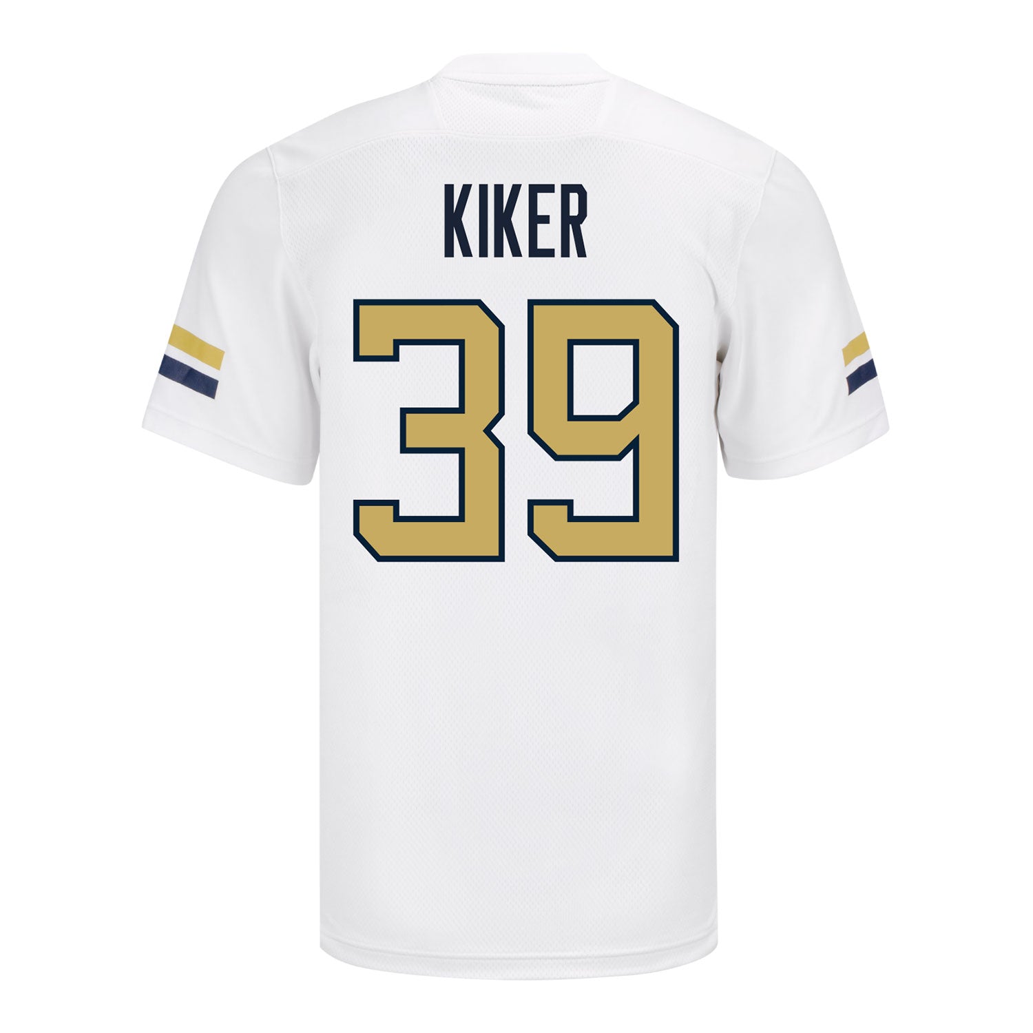 Georgia Tech Adidas Football Student Athlete #39 Will Kiker White Football Jersey - Back View