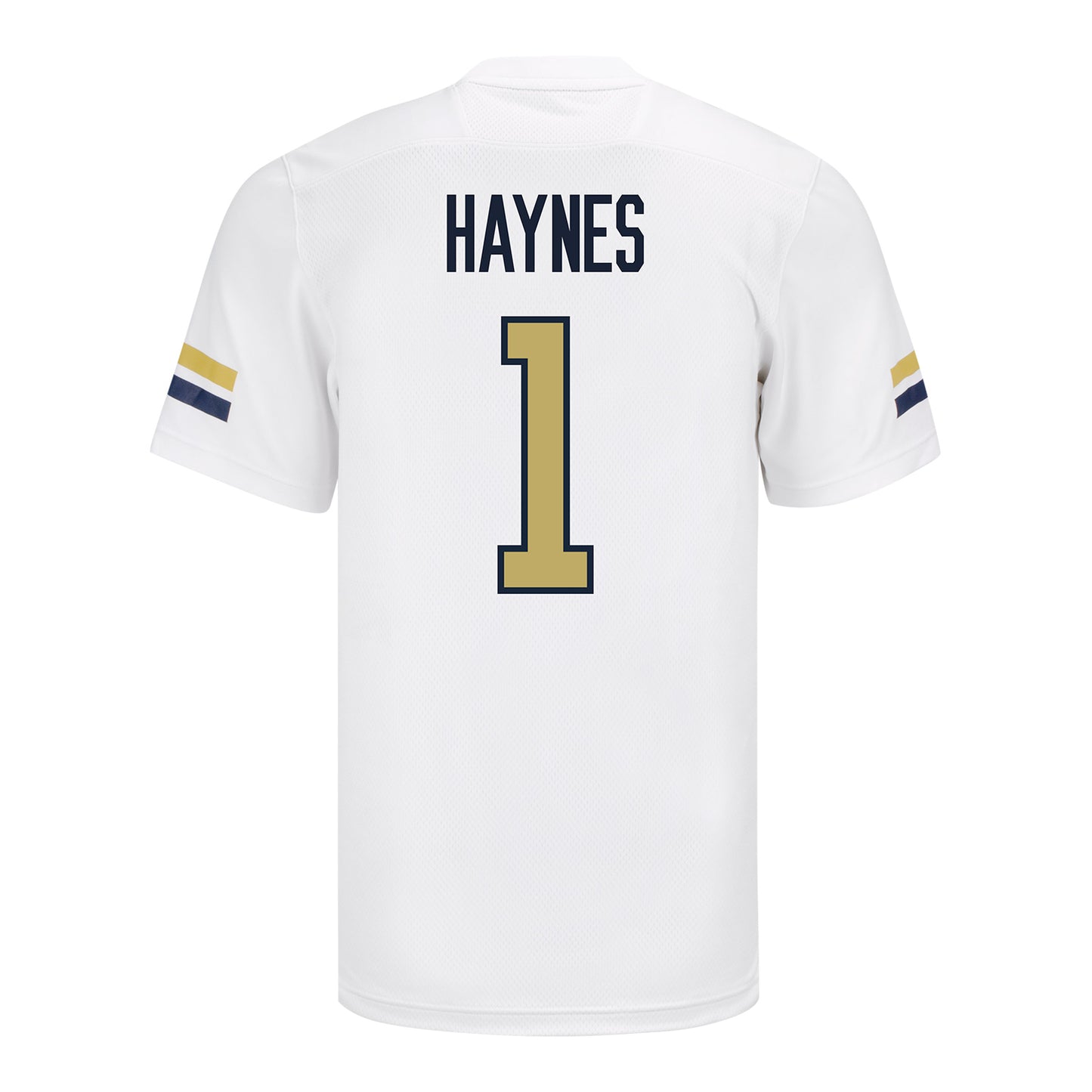 Georgia Tech Adidas Football Student Athlete #1 Jamal Haynes White Football Jersey In White - Back View