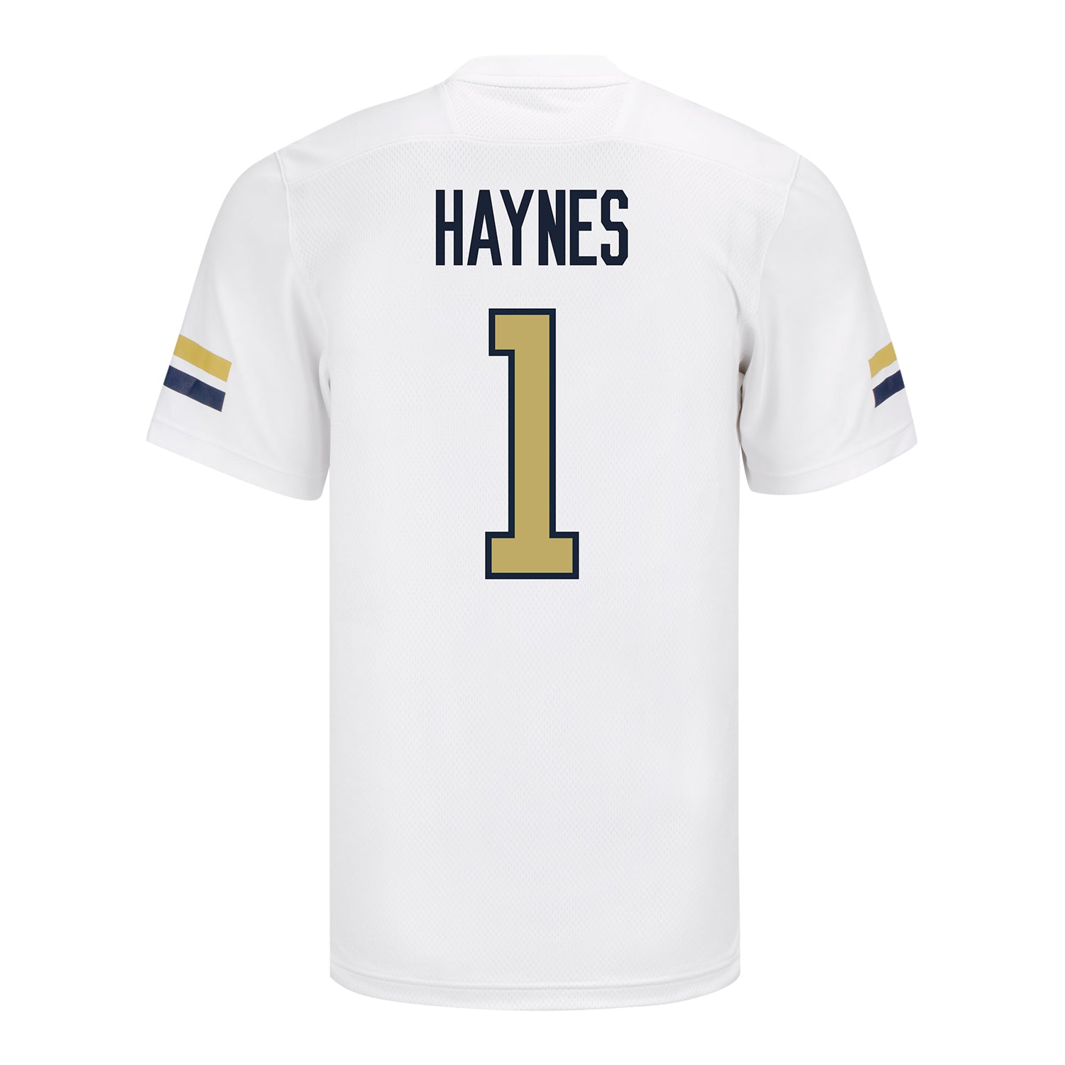 Georgia Tech Adidas Football Student Athlete #1 Jamal Haynes White Football Jersey In White - Back View
