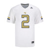 Georgia Tech Adidas Football Student Athlete #2 Eric Singleton Jr. White Football Jersey - Front View