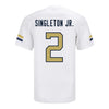 Georgia Tech Adidas Football Student Athlete #2 Eric Singleton Jr. White Football Jersey