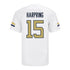 Georgia Tech Adidas Football Student Athlete #15 Luke Harpring White Football Jersey - Back View