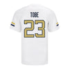 Georgia Tech Adidas Football Student Athlete #23 Zachary Tobe White Football Jersey