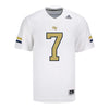 Georgia Tech Adidas Football Student Athlete #7 Chase Lane White Football Jersey - Front View