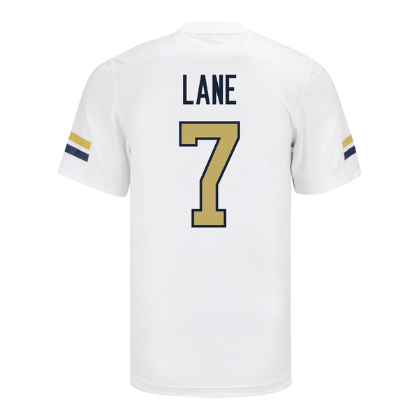 Georgia Tech Adidas Football Student Athlete #7 Chase Lane White Football Jersey - Back View