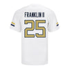 Georgia Tech Adidas Football Student Athlete #25 Cedric Franklin II White Football Jersey - Back View