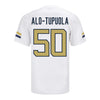 Georgia Tech Adidas Football Student Athlete #50 Santana Alo-tupuola White Football Jersey - Back View