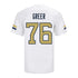 Georgia Tech Adidas Football Student Athlete #76 Kai Greer White Football Jersey - Back View