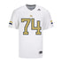 Georgia Tech Adidas Football Student Athlete #74 Benjamin Galloway White Football Jersey - Front View