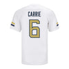 Georgia Tech Adidas Football Student Athlete #6 Anthony Carrie White Football Jersey - Back View