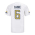 Georgia Tech Adidas Football Student Athlete #6 Anthony Carrie White Football Jersey - Back View