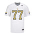 Georgia Tech Adidas Football Student Athlete #77 Keylan Rutledge White Football Jersey - Front View