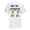 Georgia Tech Adidas Football Student Athlete #77 Keylan Rutledge White Football Jersey