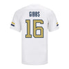 Georgia Tech Adidas Football Student Athlete #16 Syeed Gibbs White Football Jersey