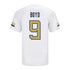 Georgia Tech Adidas Football Student Athlete #9 Avery Boyd White Football Jersey - Back View