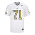 Georgia Tech Adidas Football Student Athlete #71 Jordan Brown White Football Jersey - Front View