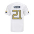 Georgia Tech Adidas Football Student Athlete #21 Daylon Gordon White Football Jersey - Back View