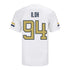 Georgia Tech Adidas Football Student Athlete #94 Uche Iloh White Football Jersey - Back View