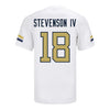 Georgia Tech Adidas Football Student Athlete #18 Troy Stevenson IV White Football Jersey - Back View