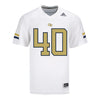 Georgia Tech Adidas Football Student Athlete #40 Joshua Taylor White Football Jersey - Front View