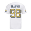 Georgia Tech Adidas Football Student Athlete #98 Amontrae Bradford White Football Jersey