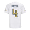 Georgia Tech Adidas Football Student Athlete #4 Warren Burrell White Football Jersey