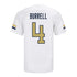 Georgia Tech Adidas Football Student Athlete #4 Warren Burrell White Football Jersey - Back View