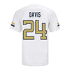 Georgia Tech Adidas Football Student Athlete #24 Trenton Davis White Football Jersey