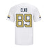 Georgia Tech Adidas Football Student Athlete #89 Chris Elko White Football Jersey - Back View