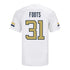 Georgia Tech Adidas Football Student Athlete #31 Jonorian Foots White Football Jersey - Back View