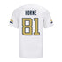 Georgia Tech Adidas Football Student Athlete #81 Trey Horne White Football Jersey - Back View