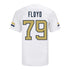 Georgia Tech Adidas Football Student Athlete #79 Jordan Floyd White Football Jersey - Back View