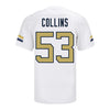 Georgia Tech Adidas Football Student Athlete #53 Jack Collins White Football Jersey