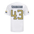 Georgia Tech Adidas Football Student Athlete #43 David Shanahan White Football Jersey - Back View