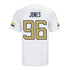 Georgia Tech Adidas Football Student Athlete #96 Shymeik Jones White Football Jersey - Back View