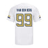 Georgia Tech Adidas Football Student Athlete #99 Jordan Van Den Berg White Football Jersey - Back View