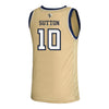 Georgia Tech Adidas Men's Basketball Student Athlete Sand Jersey #10 Darrion Sutton - Back View