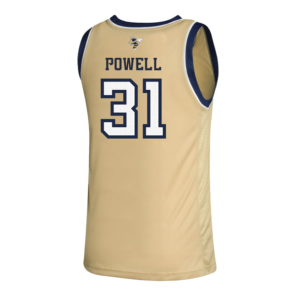 Georgia Tech Adidas Men's Basketball Student Athlete Sand Jersey #31 Duncan Powell- Back View