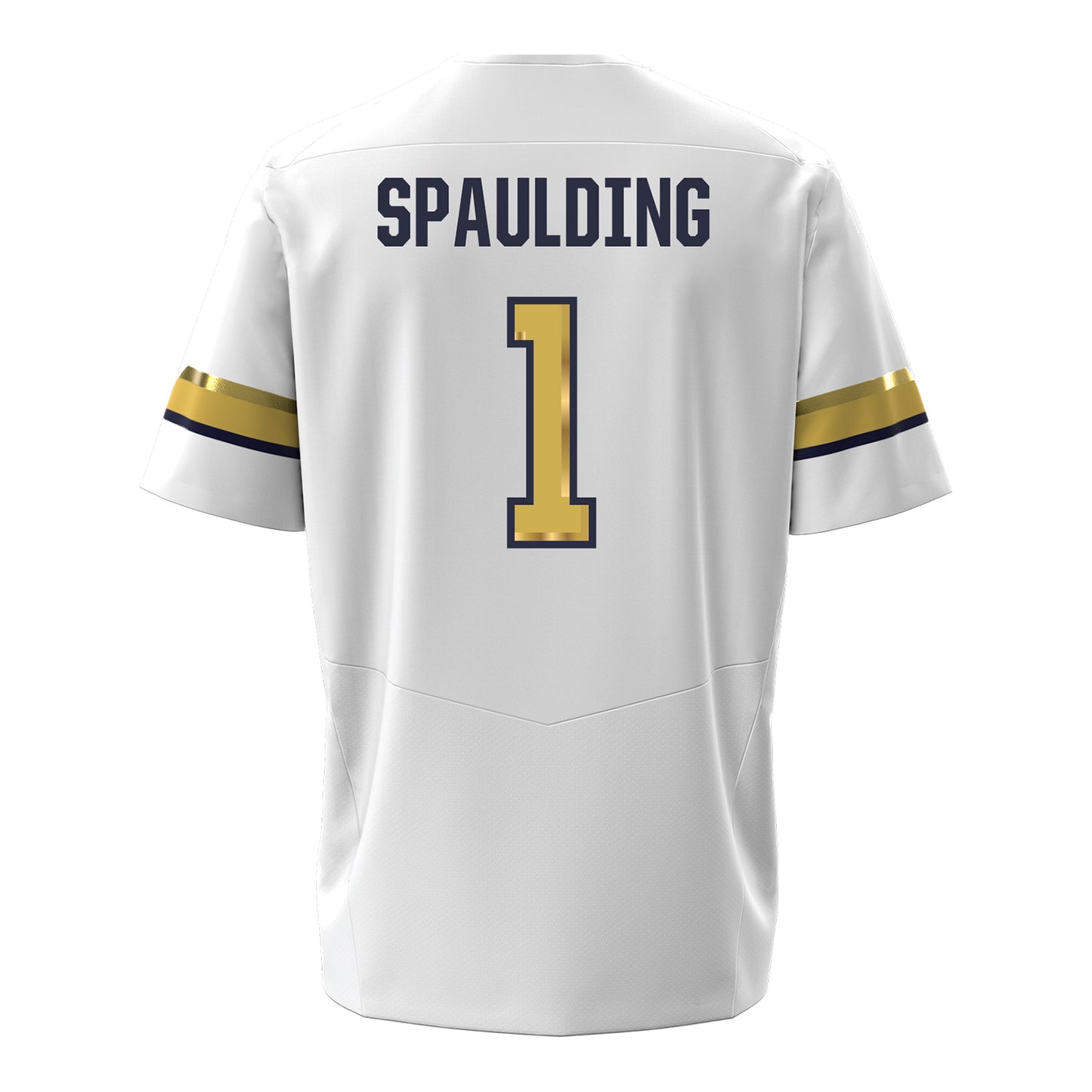 Georgia Tech Under Armour Football Student Athlete #1 Cayman Spaulding White Football Jersey