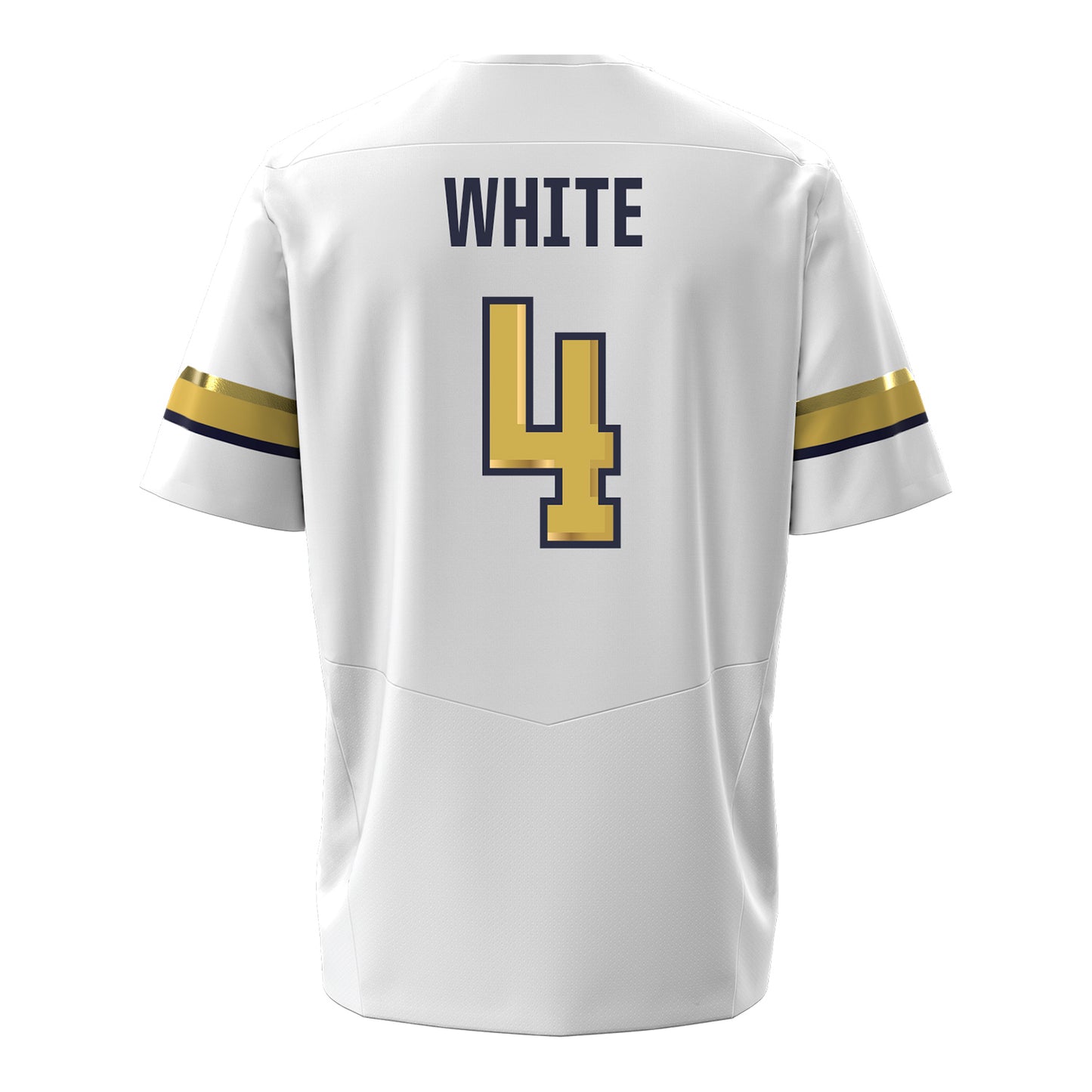 Georgia Tech Under Armour Football Student Athlete #4 Daiquan White White Football Jersey