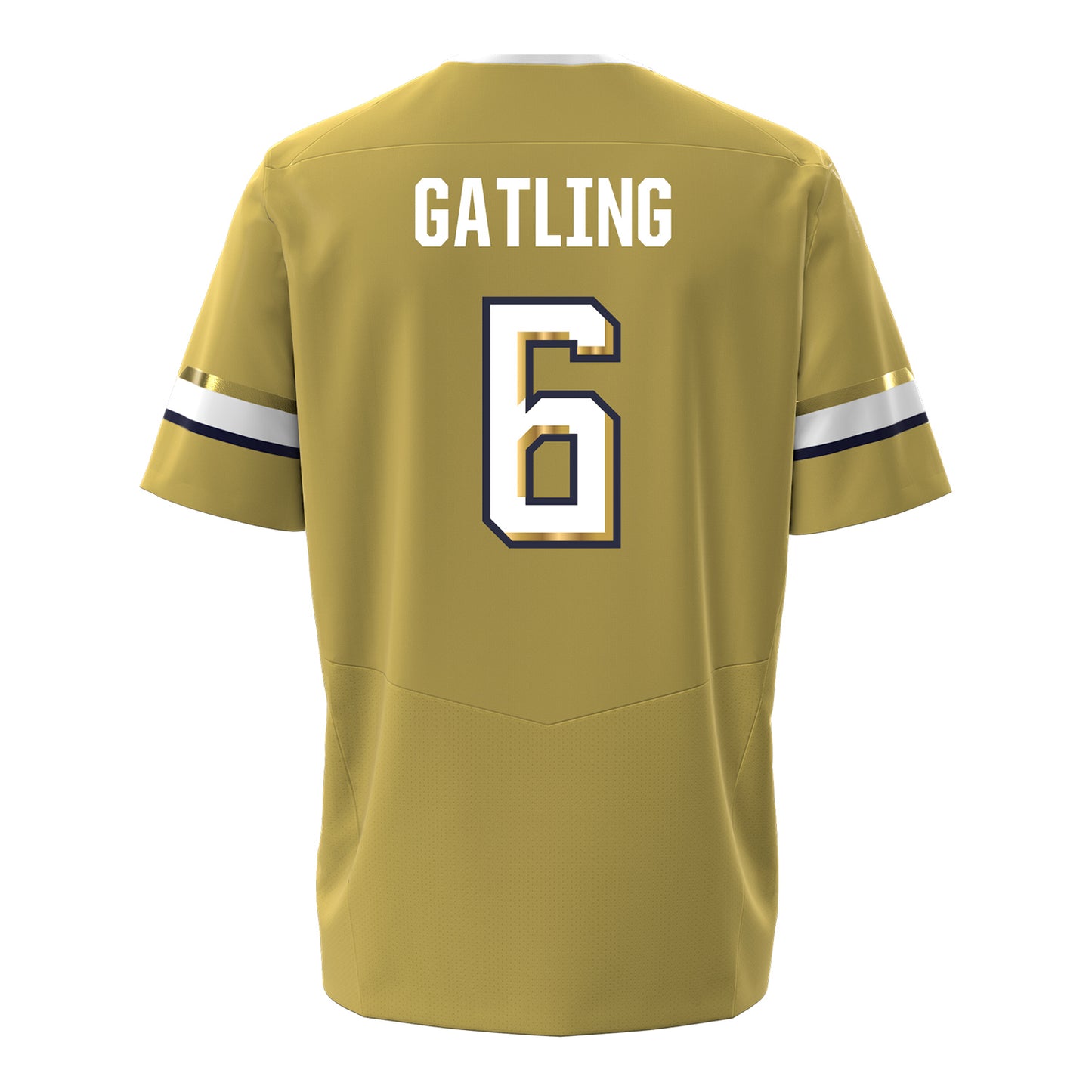 Georgia Tech Under Armour Football Student Athlete #6 Debron Gatling Gold Football Jersey