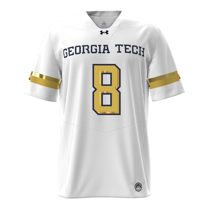 Georgia Tech Under Armour Football Student Athlete #8 Jordan Boyd White Football Jersey