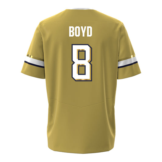 Georgia Tech Under Armour Football Student Athlete #8 Jordan Boyd Gold Football Jersey