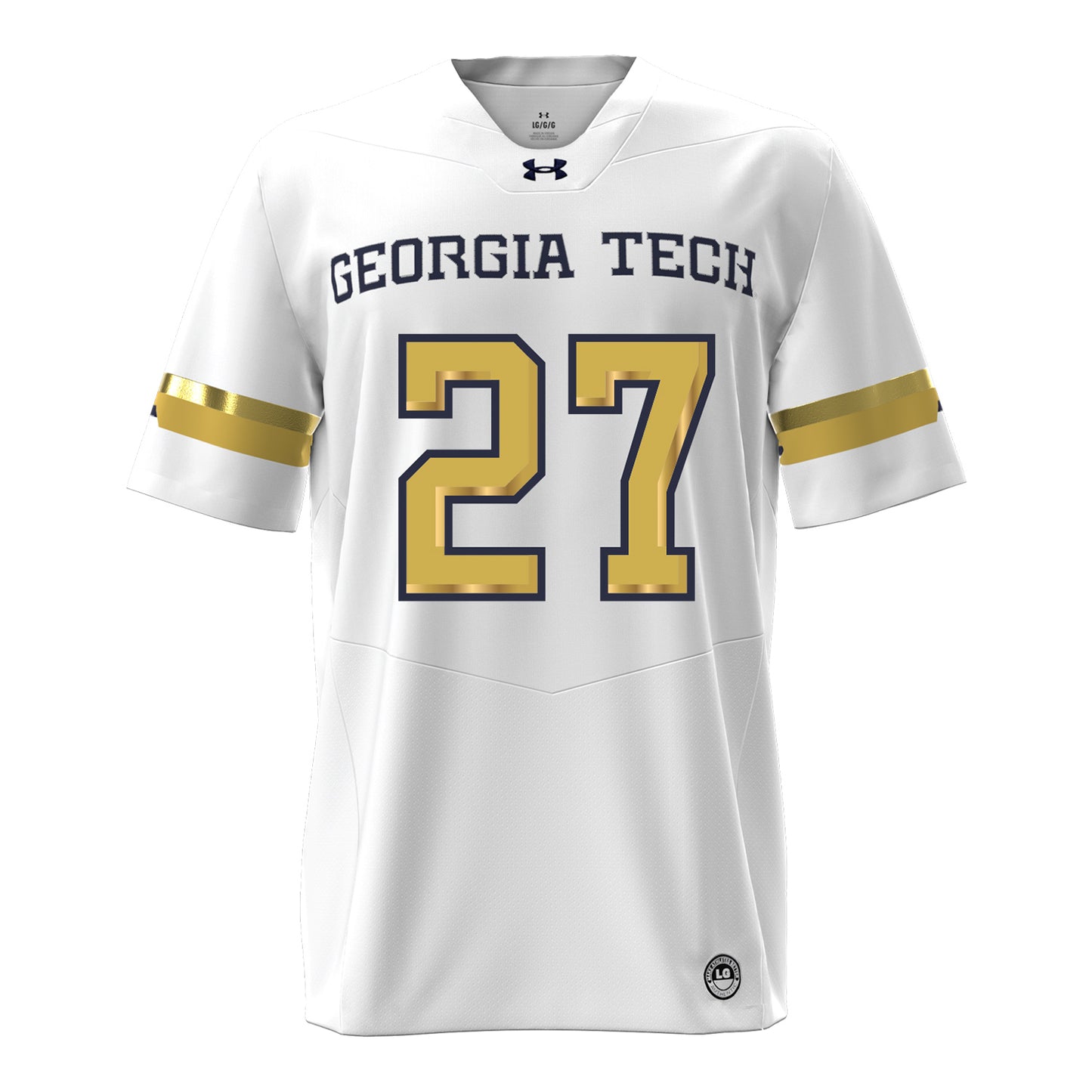 Georgia Tech Under Armour Football Student Athlete #27 Chad Alexander White Football Jersey
