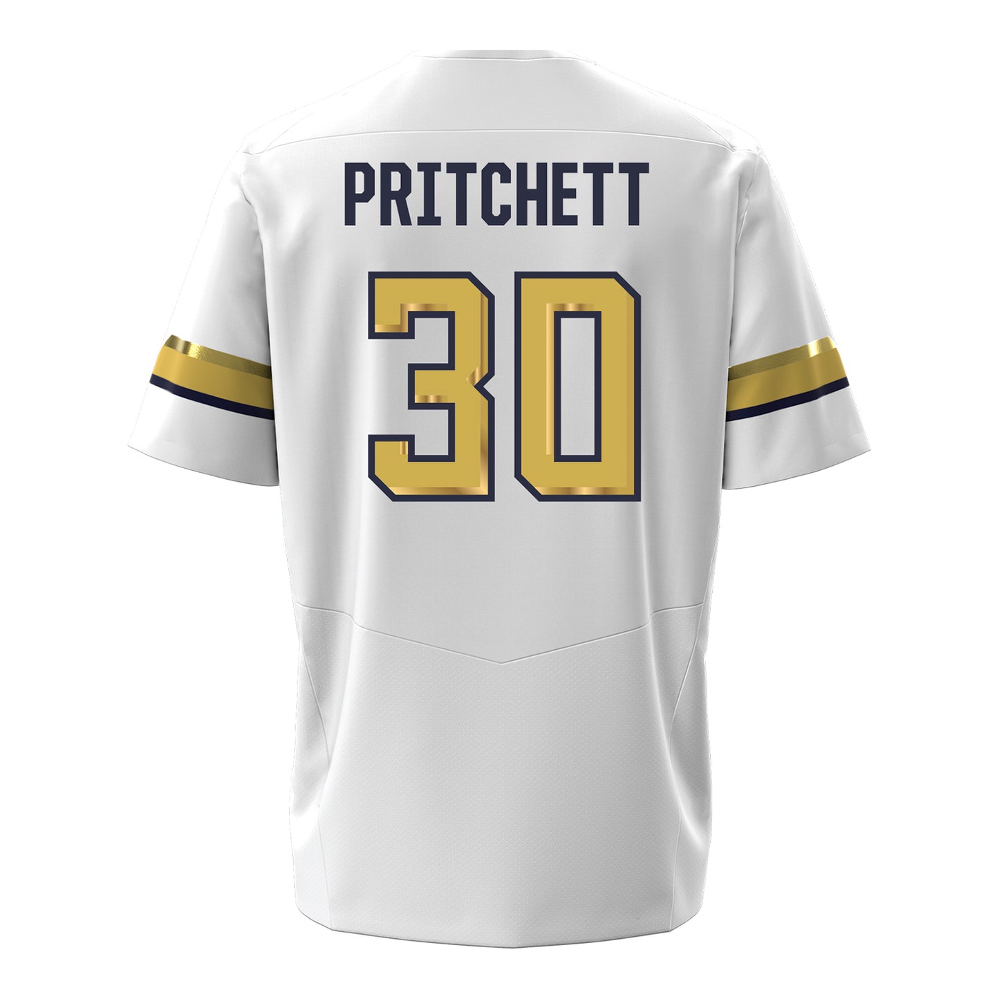 Georgia Tech Under Armour Football Student Athlete #30 Lawson Pritchett White Football Jersey