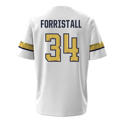 Georgia Tech Under Armour Football Student Athlete #34 Myles Forristall White Football Jersey